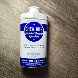 Chew-Rite Cushion Denture Powder NOS-NEW Movie‎ Prop